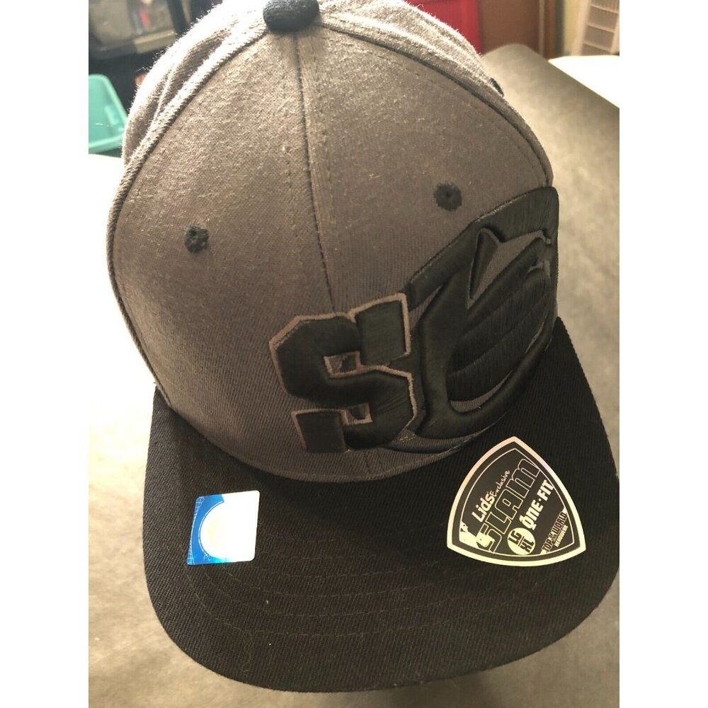 Penn State  Slam Dunk Mens OS Lids Slam Dunk Baseball Cap Hat Gray & Black L/XL